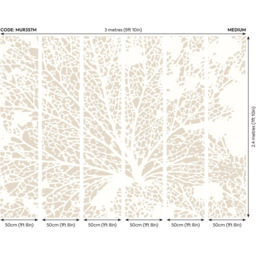 Origin Murals Skeleton Leaf Multicolour Wall Mural - thumbnail 3
