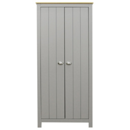 Lexington 2 Door Grey and Oak Wardrobe - thumbnail 2