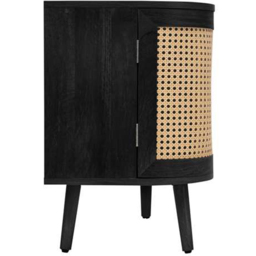 Birlea Noah Black Rattan 2 Door Single Drawer TV Unit - thumbnail 4