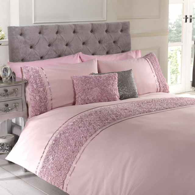 Rapport Home Limoges Super King Pink Duvet Set