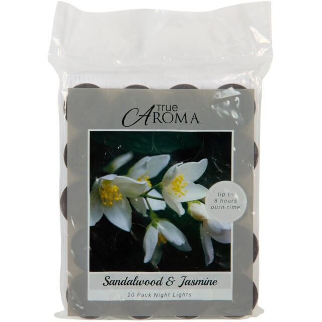 Pack of 20 Tealight Scented Candles Sandalwood and Jasmine - image 1