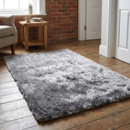 Silver Silky Shaggy Rug 150 x 80cm - thumbnail 4