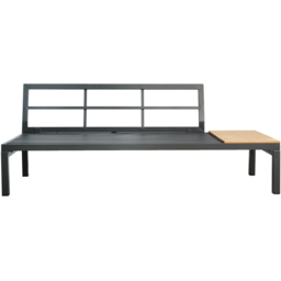 Home Garden Direct Rhea 4 Seater Corner Sofa with Coffee Table Grey - thumbnail 3