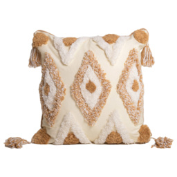 Intimates Oslo Tufted Beige Filled Cushion 43 x 43cm 2 Pack - thumbnail 1