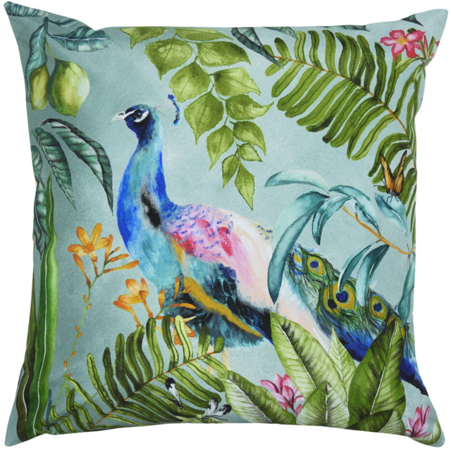 Evans Lichfield Multicolour Peacock Polyester Filled Cushion - image 1