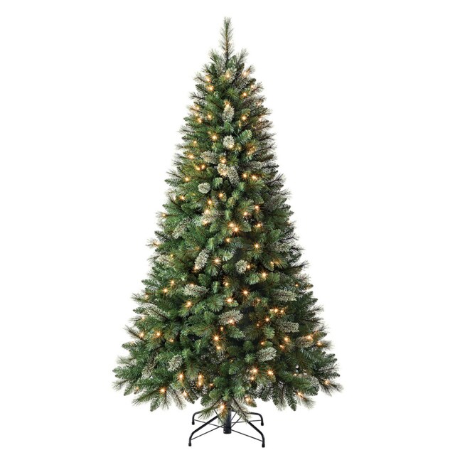 7ft Scandinavian Pine Pre-lit Artificial Christmas Tree