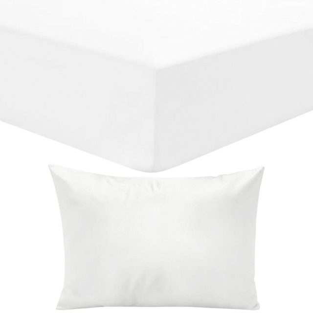 Easy Care Plain Sheeting Set White King - image 1