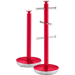 Swan Retro Red Towel Pole and Mug Set