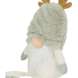 Mistletoe Cottage Sage Shelf Sitting Reindeer Gonk Christmas Decoration 38cm - thumbnail 4