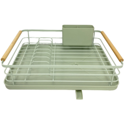 Kitchen Master Dish Drainer with Wooden Handles Sage - thumbnail 3