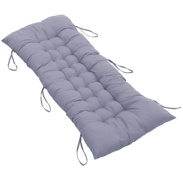 Living and Home Grey Thick Soft Chaise Lounge Garden Chair Cushion - image 1