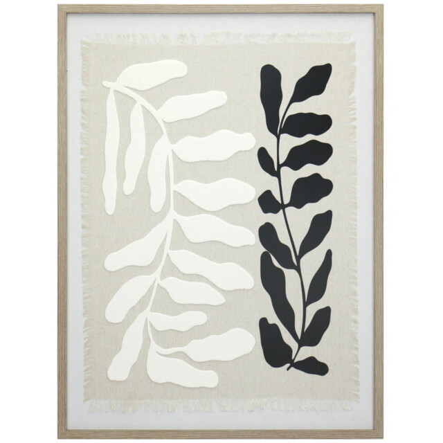 Sculpt Linen Framed Wall Art - Monochrome - image 1