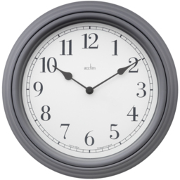 Acctim Devonshire Grey Wall Round Clock 28cm