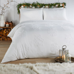 Duvet Day Snow Crystal Soft Touch Super King Size Tufted Duvet Set