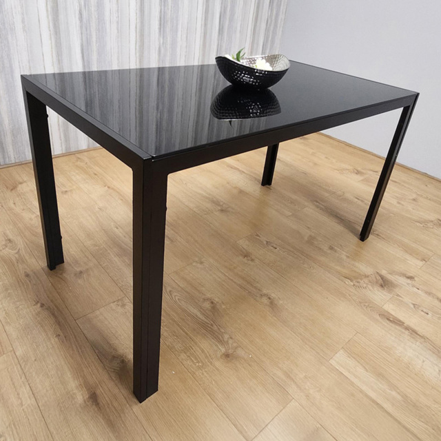 Kosy Koala 6 Seater Black Glass Dining Table - image 1