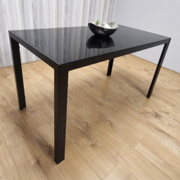 Kosy Koala 6 Seater Black Glass Dining Table