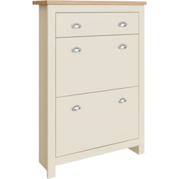 GFW Lancaster Cream 2 Door 1 Drawer Shoe Cabinet - thumbnail 4