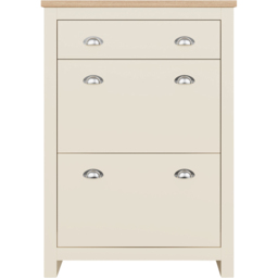GFW Lancaster Cream 2 Door 1 Drawer Shoe Cabinet - thumbnail 2