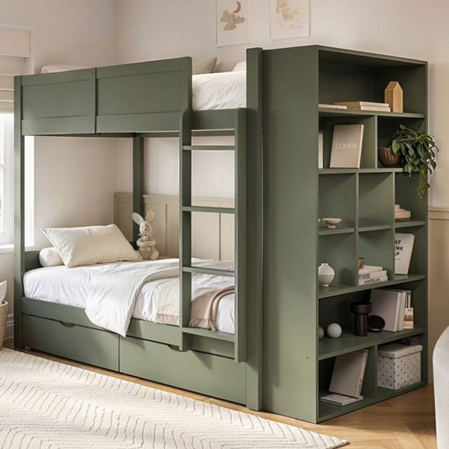 Flair Ruby Green Bunk Bed with Storage - image 1