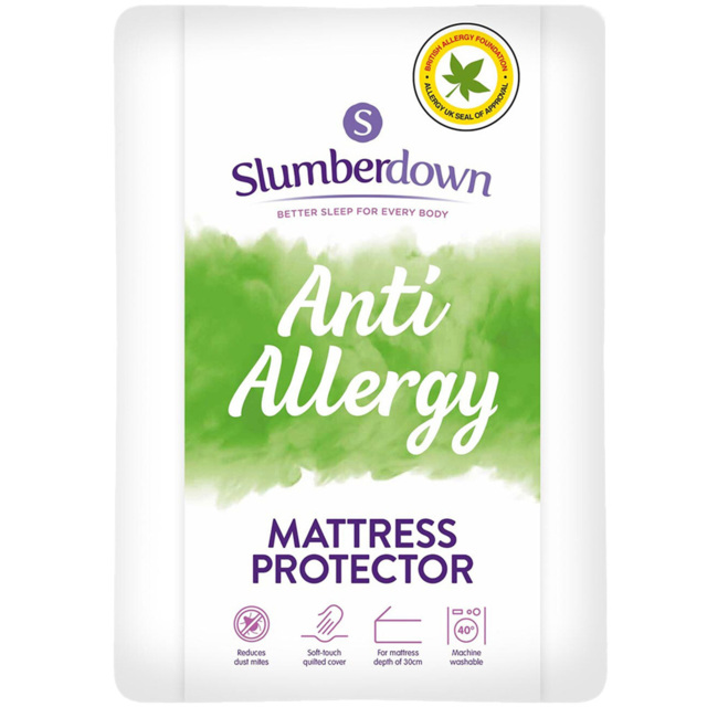 Slumberdown Single White Anti-Allergy Mattress Protector - image 1