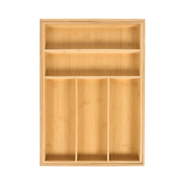 Natural Bamboo Extending Large Cutlery Tray - image 1