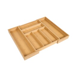 Natural Bamboo Extending Large Cutlery Tray - thumbnail 4