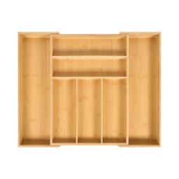 Natural Bamboo Extending Large Cutlery Tray - thumbnail 2
