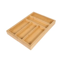 Natural Bamboo Extending Large Cutlery Tray - thumbnail 3