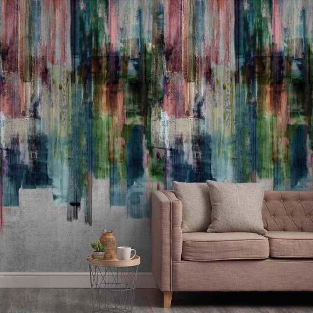 Grandeco Painted Digital Stripes 3 Lane Wall Mural - image 1