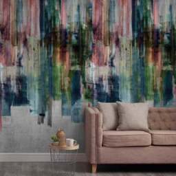 Grandeco Painted Digital Stripes 3 Lane Wall Mural - thumbnail 1