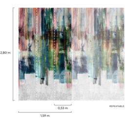 Grandeco Painted Digital Stripes 3 Lane Wall Mural - thumbnail 3