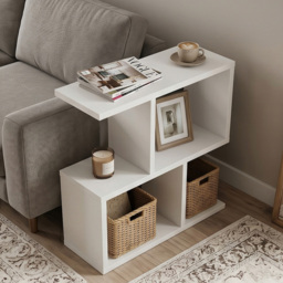 Shefa Line Eden White 4 Shelf Side Table - thumbnail 4