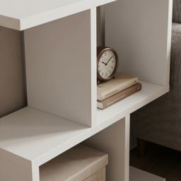Shefa Line Eden White 4 Shelf Side Table - thumbnail 3