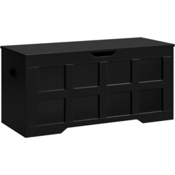 Vida Designs Black Ottoman Storage Box Large - thumbnail 2