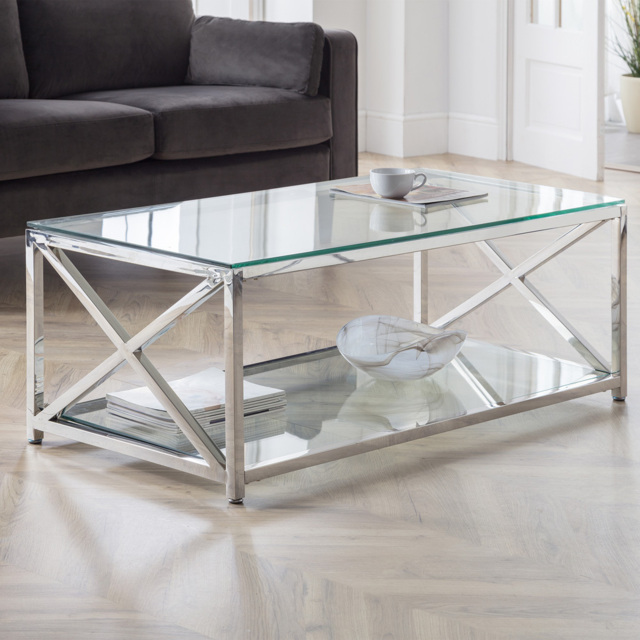 Julian Bowen Miami Silver Coffee Table - image 1