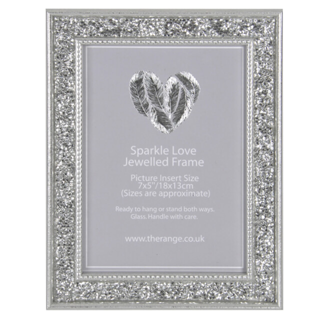 The Port. Co Gallery Niamh Sparkle Love Jewelled 7 x 5 inch Photo Frame