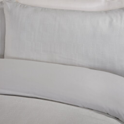 Waffle Block Duvet Set Silver Double - thumbnail 3