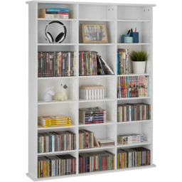 tectake Stevie White Matt 21 Shelf Storage Unit with Adjustable Shelves - thumbnail 3