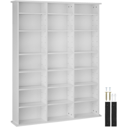 tectake Stevie White Matt 21 Shelf Storage Unit with Adjustable Shelves - thumbnail 2