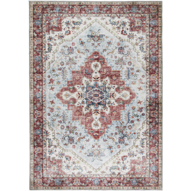 Origins My Washable Blue and Red Marrakesh Rug 80 x 150cm - image 1