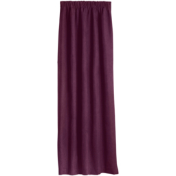 Alan Symonds Velvet Chenille Fleece Lined Pencil Pleat Taped Top Curtains Aubergine 137 x 213cm - thumbnail 2