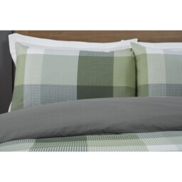 Divante Blakely Green Double Check Duvet Set - thumbnail 3