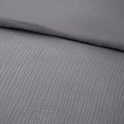 Muslin Duvet Set Grey Single - thumbnail 3