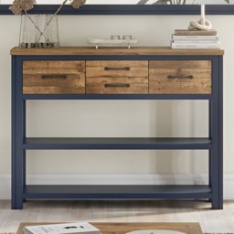 Baumhaus Splash of Blue 4 Drawer 2 Shelf Wooden Blue Low Bookcase - thumbnail 1