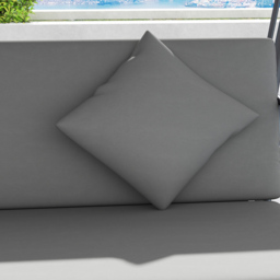 Outsunny Grey 3 Seater Adjustable Canopy Convertible Garden Swing Bed - thumbnail 3