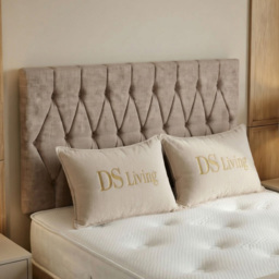 DS Living Diamond Beige Super King Size Upholstered Divan Bed - thumbnail 2