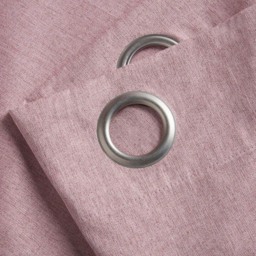 Alan Symonds Linen Look Blackout Ring Top Eyelet Curtains Blush 161 x 229cm - thumbnail 4