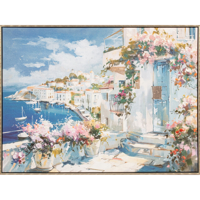 Blue Santorini Paradise Gel Canvas 80 x 60cm - image 1