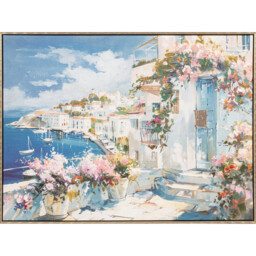 Blue Santorini Paradise Gel Canvas 80 x 60cm - thumbnail 1