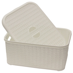 JVL Loop 6L White Storage Basket - thumbnail 3